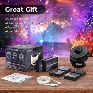 13-in-1 HD Galaxy Star Projector Night Light
