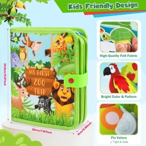 Montessori Busy Board Learning Book for Toddlers