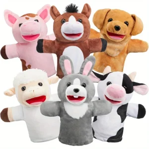 Plush Animal Hand Puppets for Storytelling